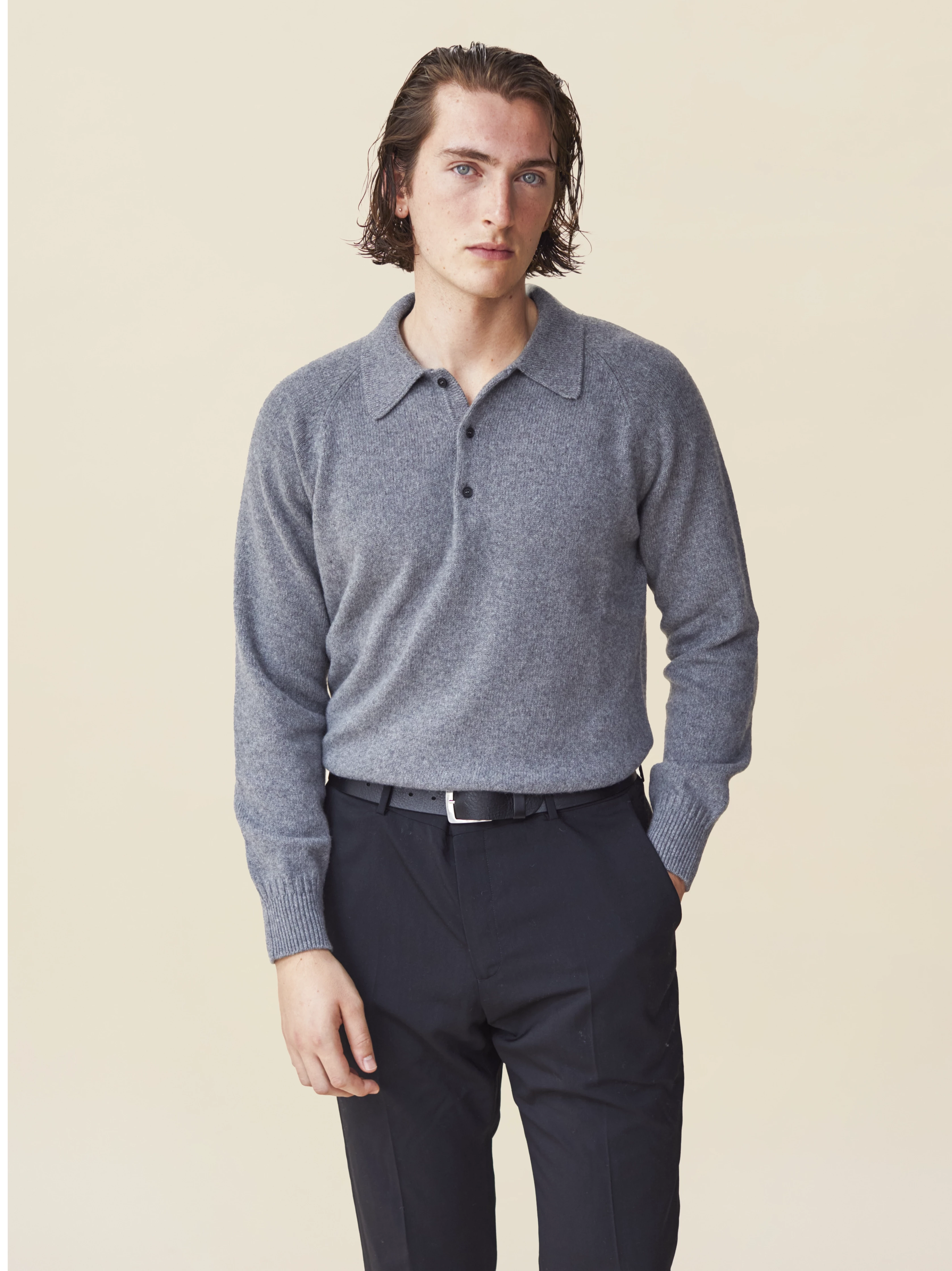 Polo in Cashmere Grey Men