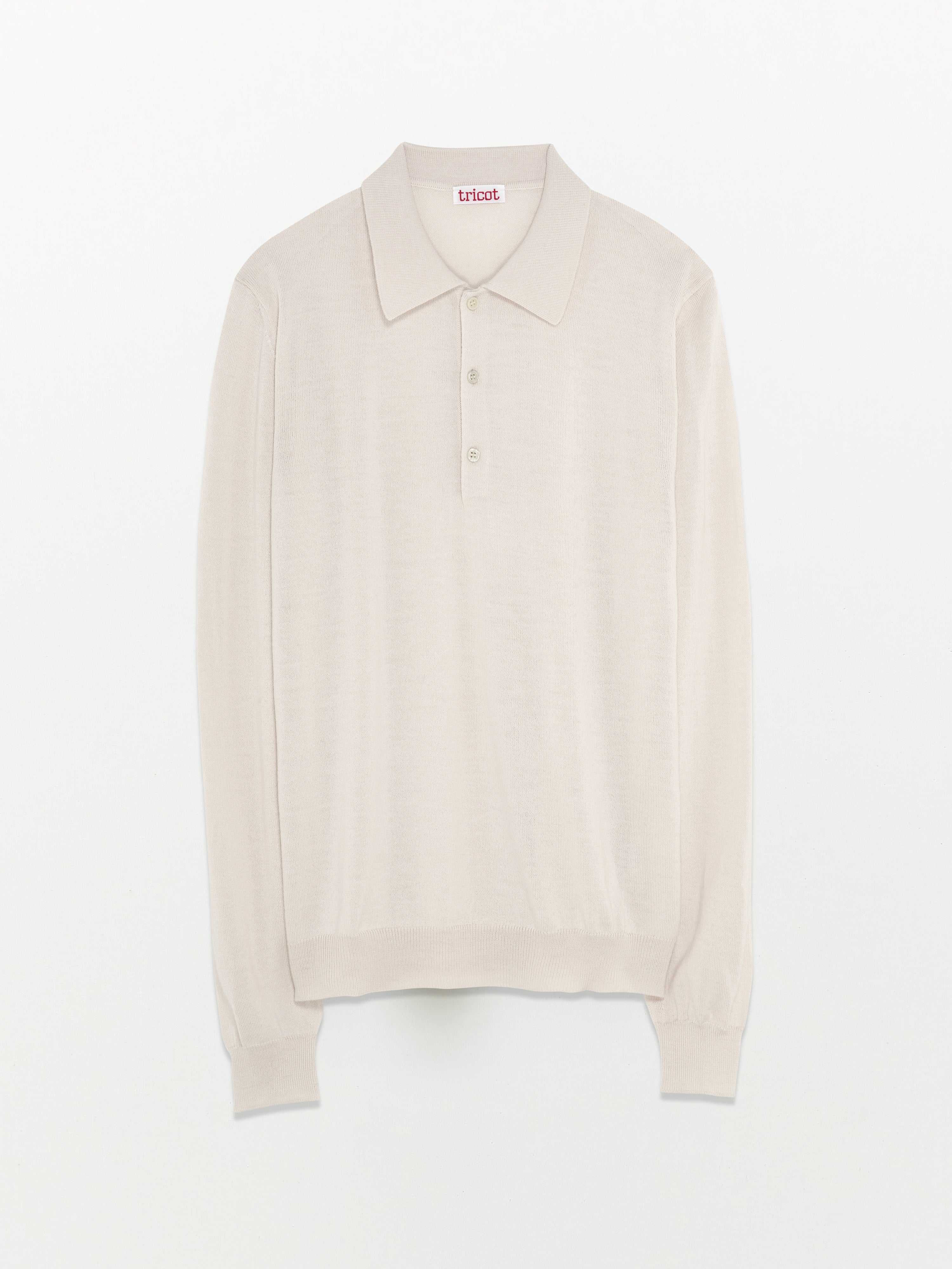 Men's Off White Extrafine Wool Polo