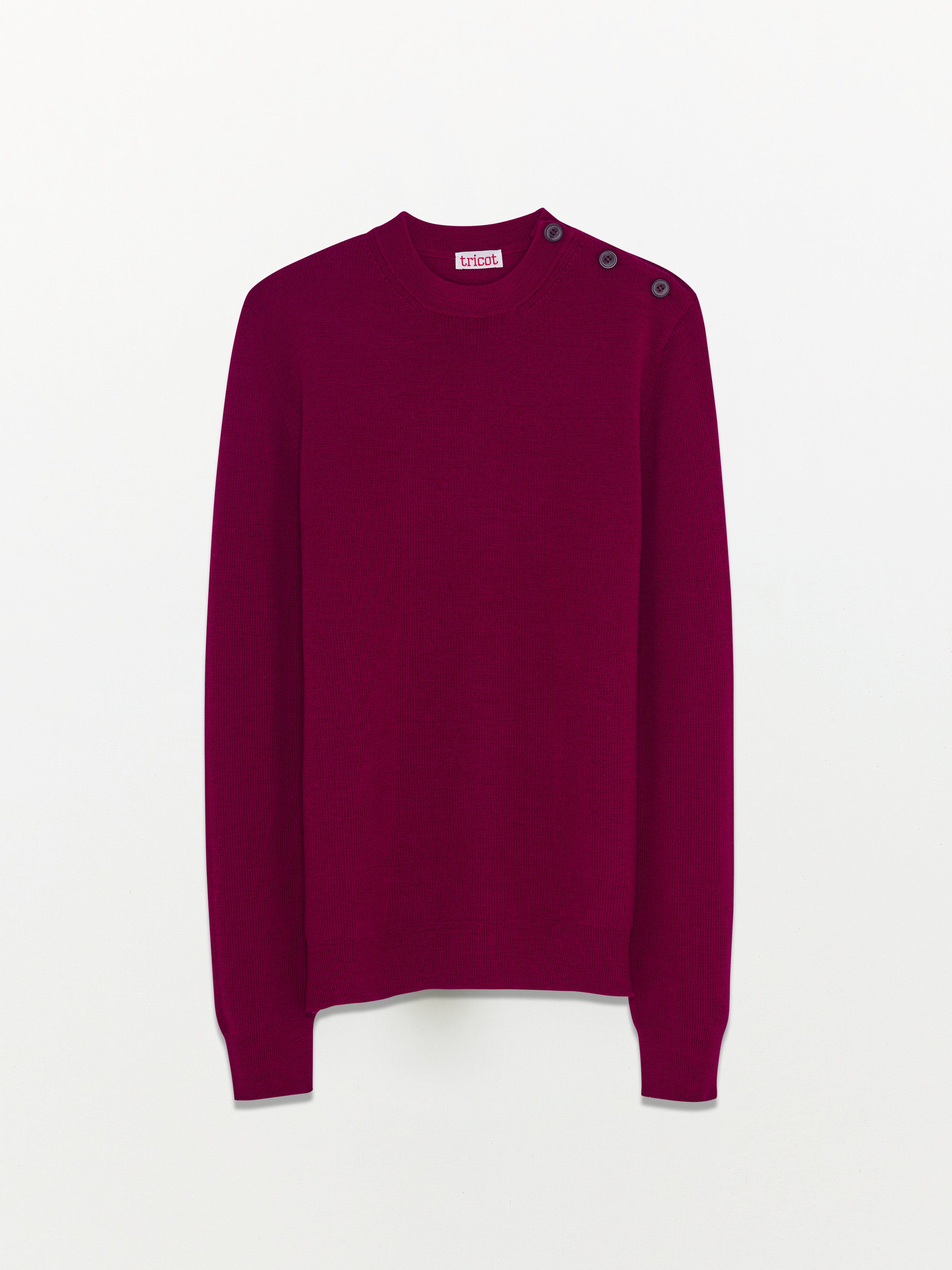 Men's Red Organic Wool Fisherman Sweater