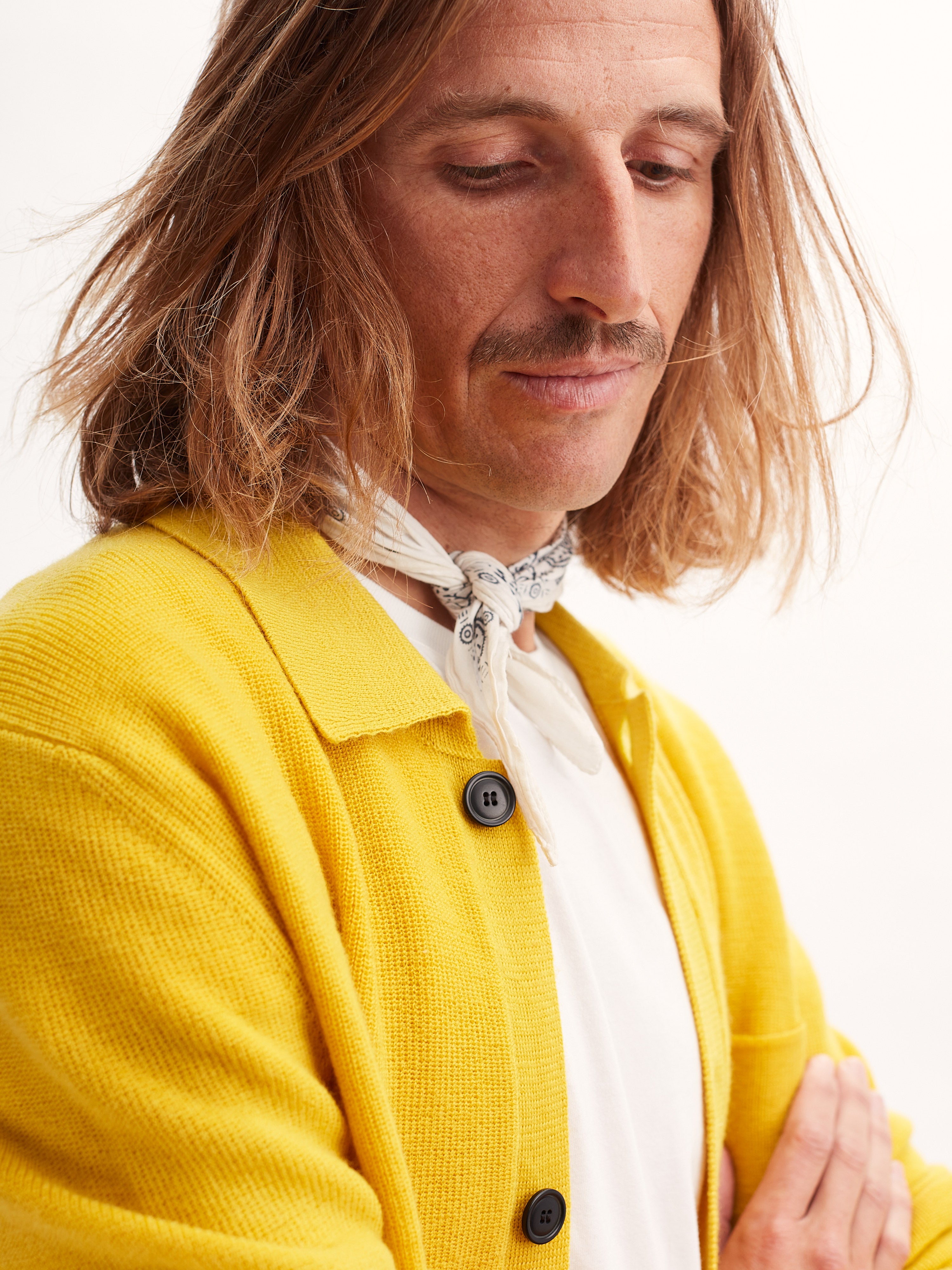 Men's Yellow Organic Wool Worker Jacket