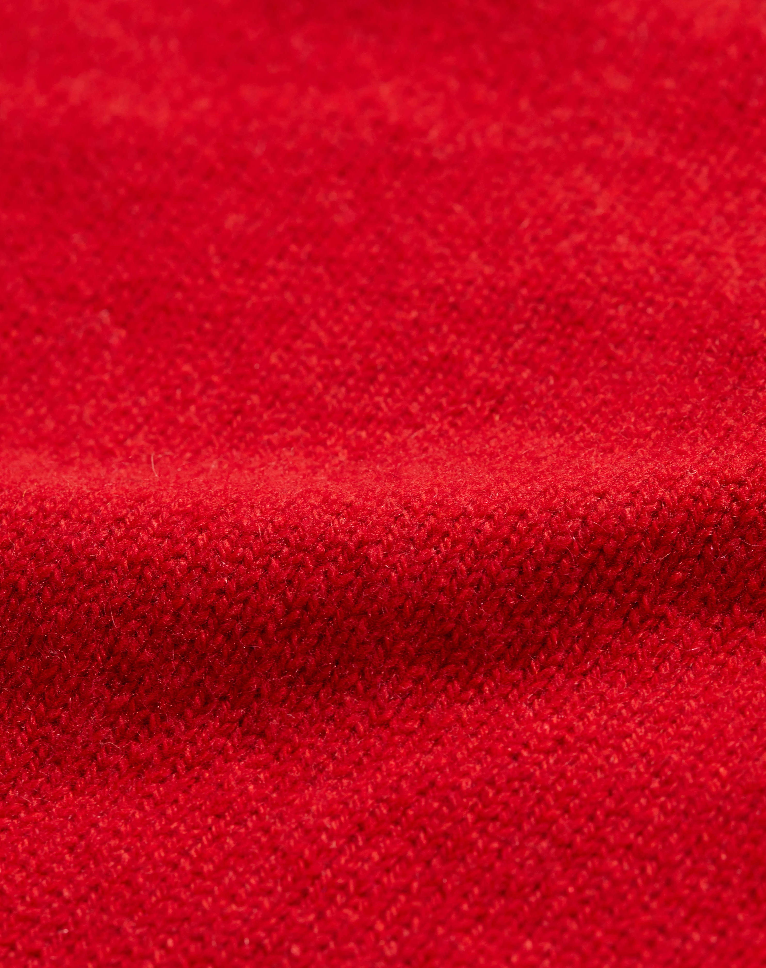 Women's Red Recycled Cashmere V-Neck